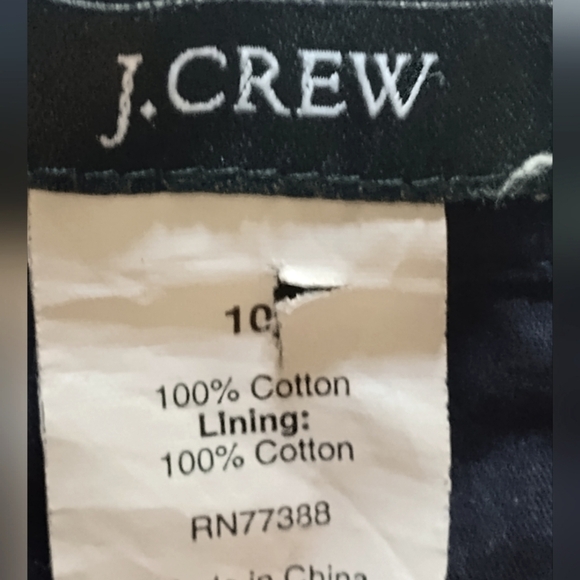 J. Crew Women's 100% Cotton Navy Poplin Pleated Drop Waist Skirt | 10 runs Small - Picture 3 of 4